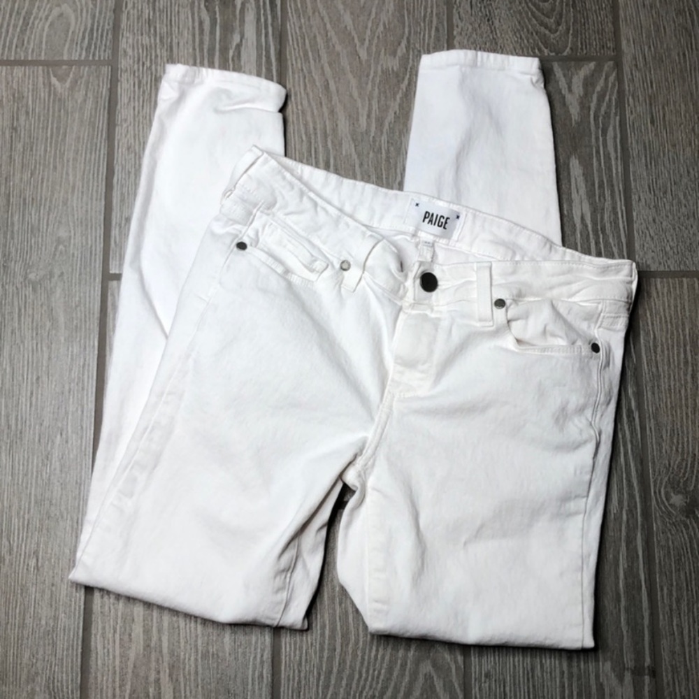 PAIGE White Verdugo Ankle Skinny Jeans size 28